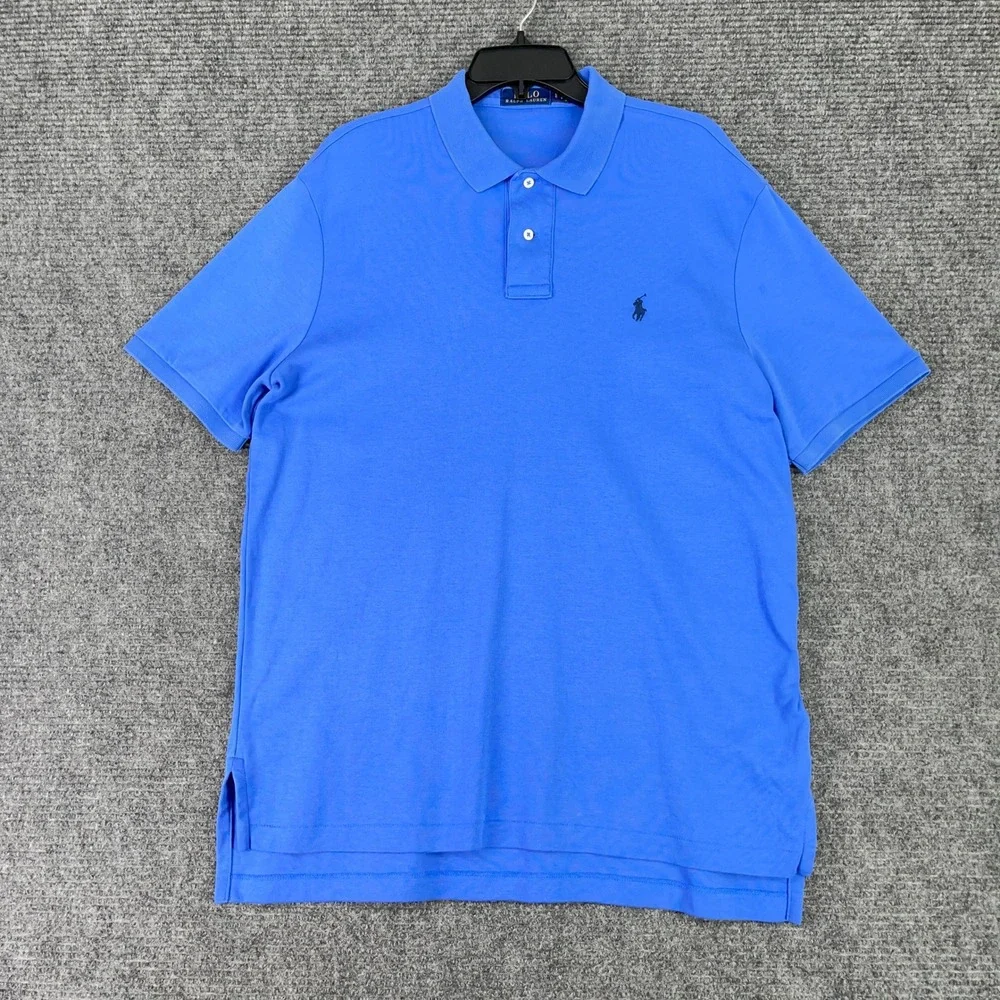 Polo Ralph Lauren Shirt Mens L‎ Navy Pony Short Sleeve Business Casual Golf